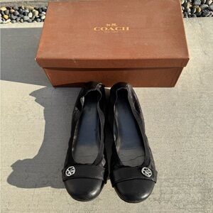 Coach Women's Black Ballet Flats